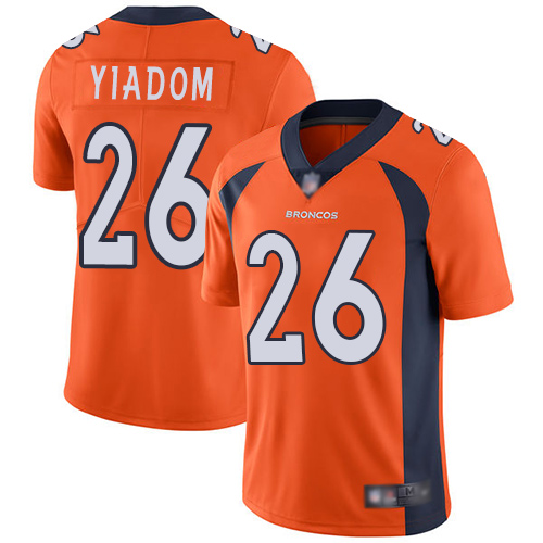 Men Denver Broncos #26 Isaac Yiadom Orange Team Color Vapor Untouchable Limited Player Football NFL Jersey->denver broncos->NFL Jersey